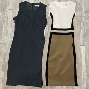 Two Calvin Klein dresses bundle size 4